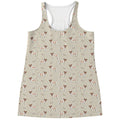 Polka Dot Jack Russell Terrier Print Women's Racerback Tank Top