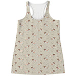 Polka Dot Jack Russell Terrier Print Women's Racerback Tank Top