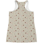 Polka Dot Jack Russell Terrier Print Women's Racerback Tank Top