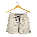Polka Dot Jack Russell Terrier Print Women's Shorts