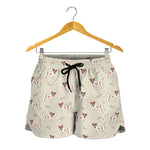 Polka Dot Jack Russell Terrier Print Women's Shorts