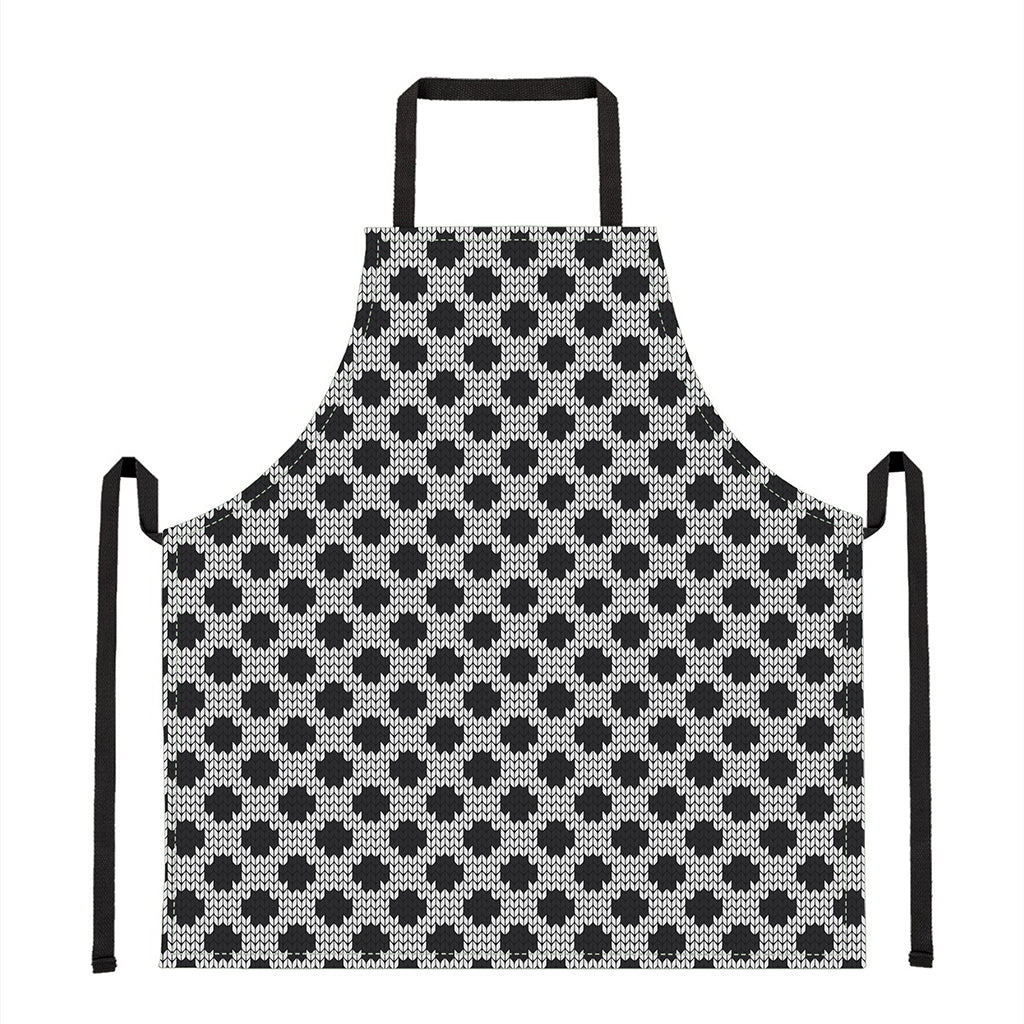 Polka Dot Knitted Pattern Print Apron