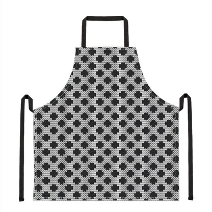 Polka Dot Knitted Pattern Print Apron
