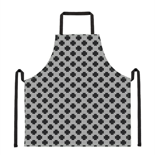 Polka Dot Knitted Pattern Print Apron