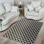 Polka Dot Knitted Pattern Print Area Rug