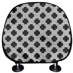 Polka Dot Knitted Pattern Print Car Headrest Covers