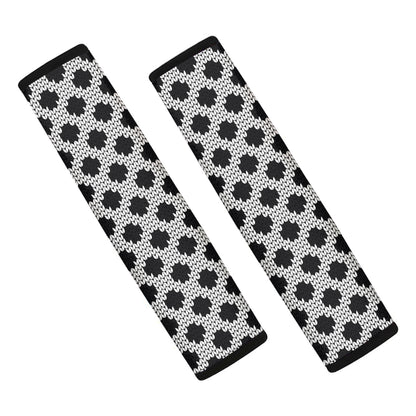 Polka Dot Knitted Pattern Print Car Seat Belt Covers