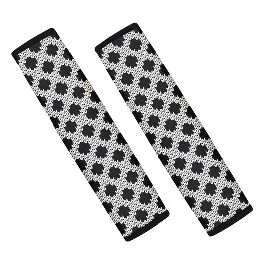 Polka Dot Knitted Pattern Print Car Seat Belt Covers