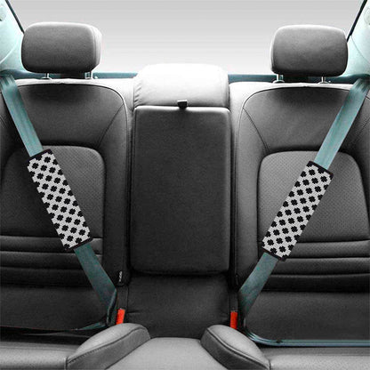 Polka Dot Knitted Pattern Print Car Seat Belt Covers
