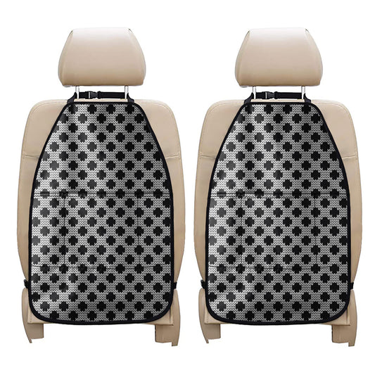 Polka Dot Knitted Pattern Print Car Seat Organizers