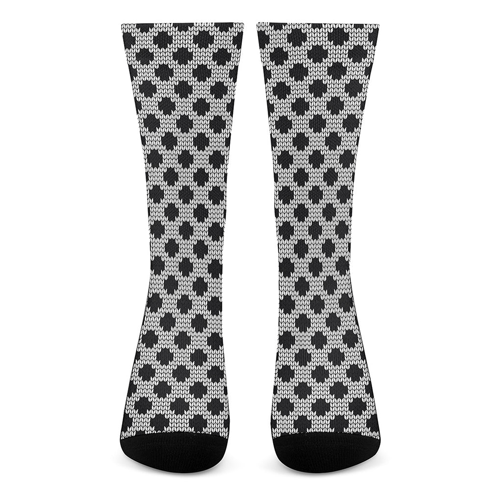 Polka Dot Knitted Pattern Print Crew Socks