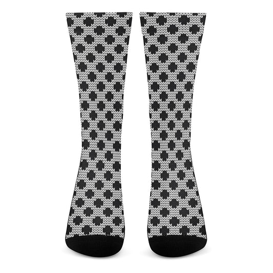 Polka Dot Knitted Pattern Print Crew Socks