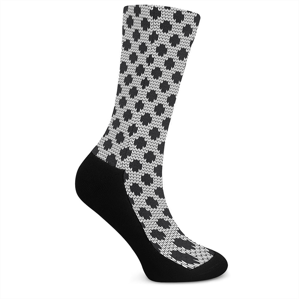 Polka Dot Knitted Pattern Print Crew Socks