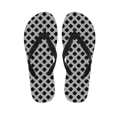 Polka Dot Knitted Pattern Print Flip Flops