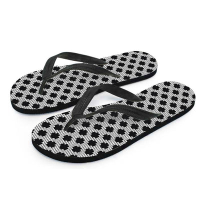 Polka Dot Knitted Pattern Print Flip Flops
