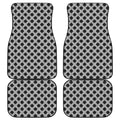 Polka Dot Knitted Pattern Print Front and Back Car Floor Mats
