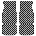 Polka Dot Knitted Pattern Print Front and Back Car Floor Mats