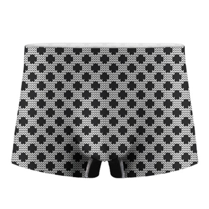 Polka Dot Knitted Pattern Print Men's Boxer Briefs