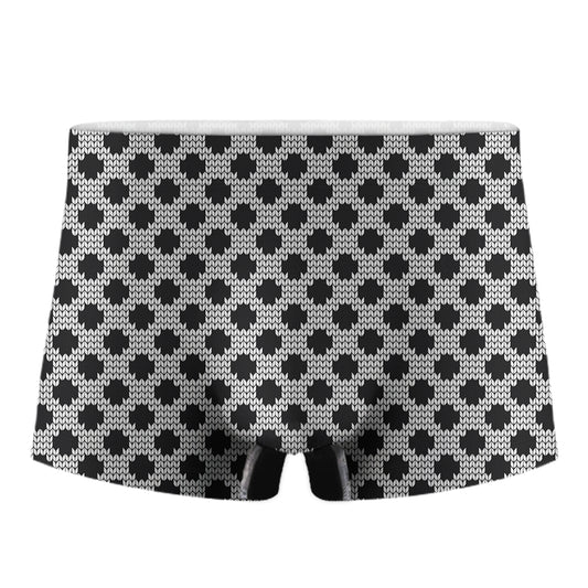 Polka Dot Knitted Pattern Print Men's Boxer Briefs