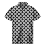 Polka Dot Knitted Pattern Print Men's Short Sleeve Shirt