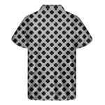 Polka Dot Knitted Pattern Print Men's Short Sleeve Shirt