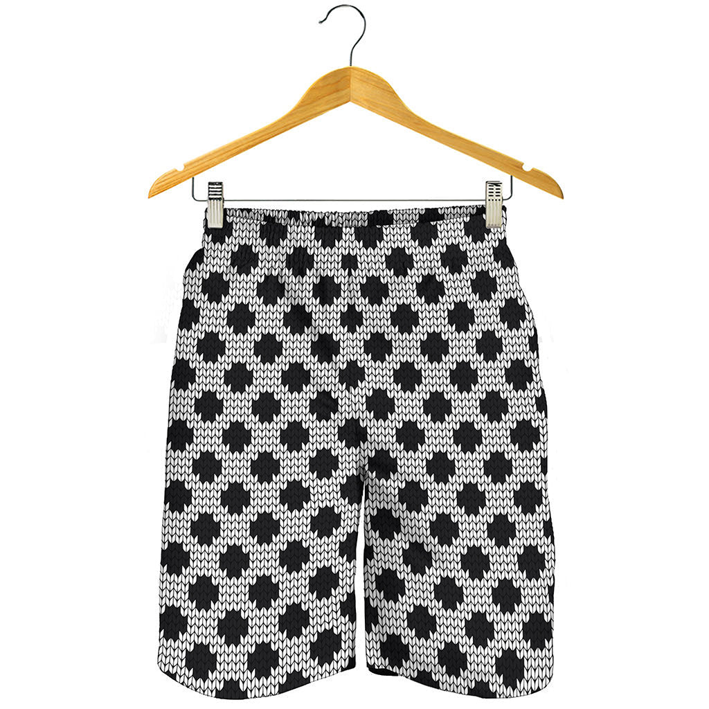 Polka Dot Knitted Pattern Print Men's Shorts