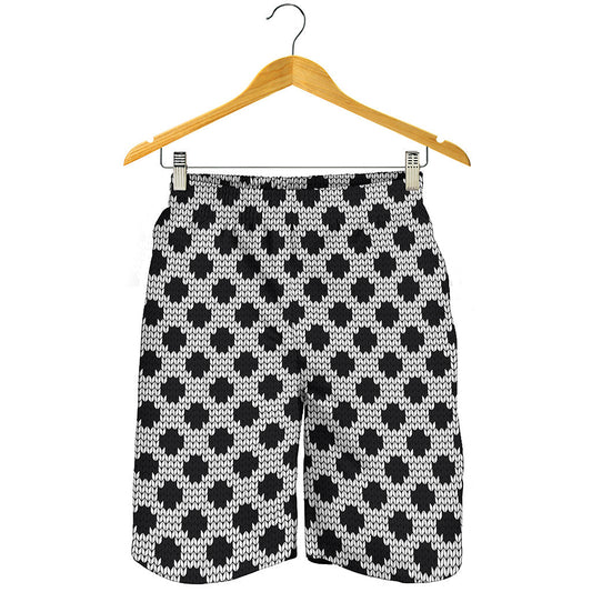 Polka Dot Knitted Pattern Print Men's Shorts