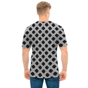 Polka Dot Knitted Pattern Print Men's T-Shirt
