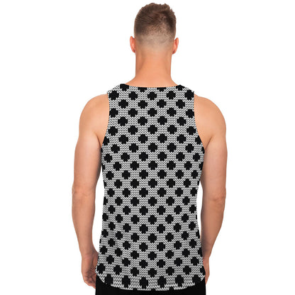 Polka Dot Knitted Pattern Print Men's Tank Top