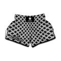 Polka Dot Knitted Pattern Print Muay Thai Boxing Shorts
