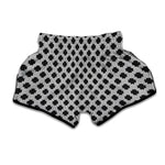 Polka Dot Knitted Pattern Print Muay Thai Boxing Shorts