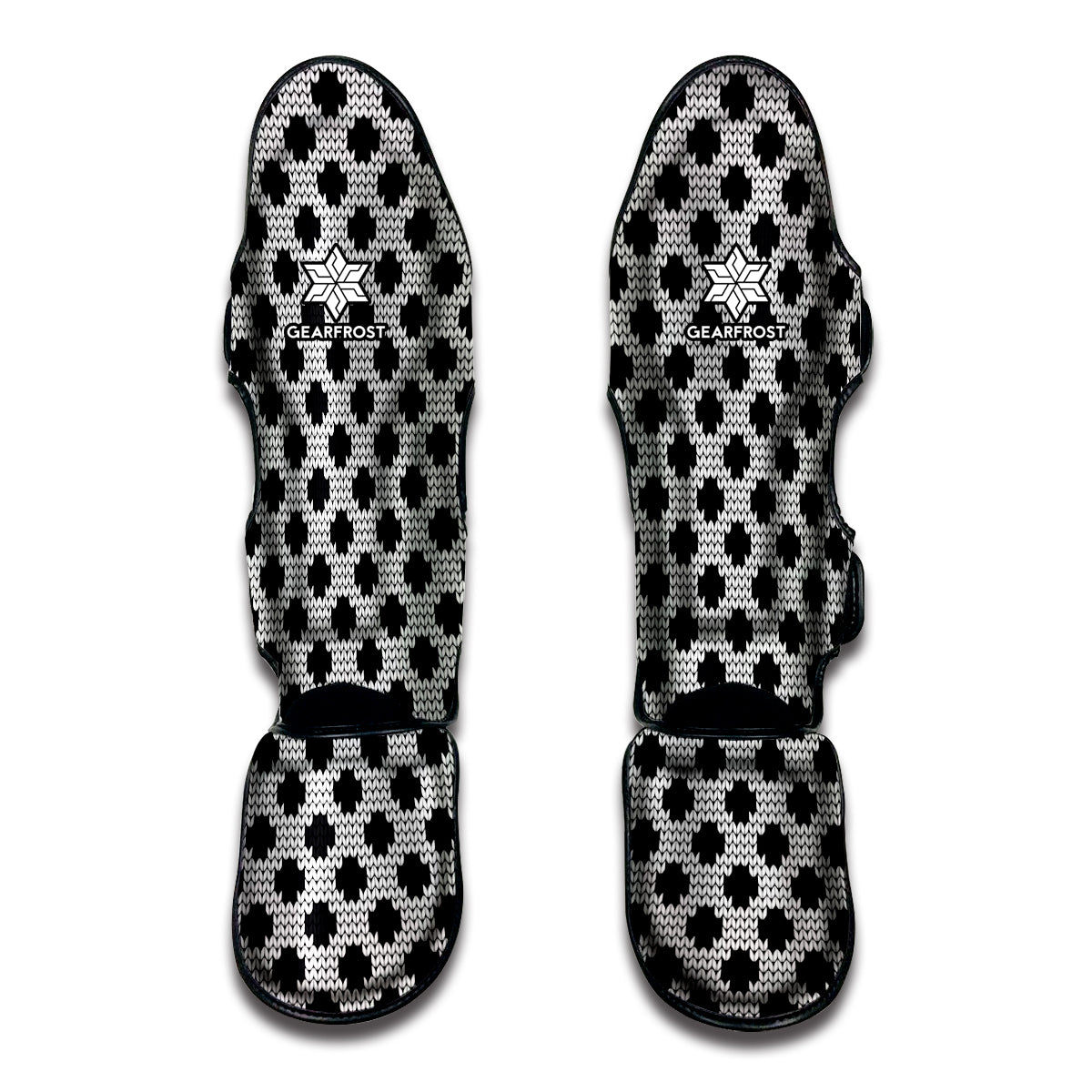 Polka Dot Knitted Pattern Print Muay Thai Shin Guard
