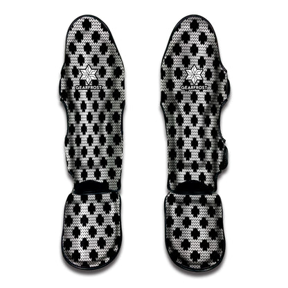 Polka Dot Knitted Pattern Print Muay Thai Shin Guard