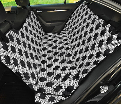 Polka Dot Knitted Pattern Print Pet Car Back Seat Cover