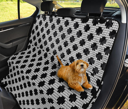 Polka Dot Knitted Pattern Print Pet Car Back Seat Cover