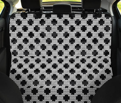 Polka Dot Knitted Pattern Print Pet Car Back Seat Cover