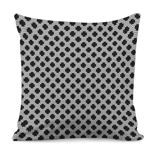 Polka Dot Knitted Pattern Print Pillow Cover