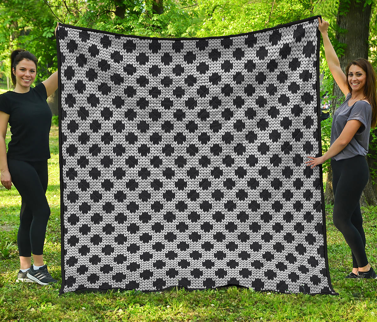 Polka Dot Knitted Pattern Print Quilt