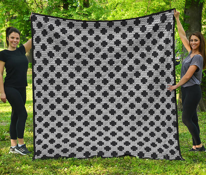 Polka Dot Knitted Pattern Print Quilt