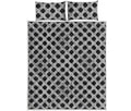 Polka Dot Knitted Pattern Print Quilt Bed Set