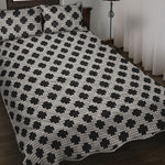 Polka Dot Knitted Pattern Print Quilt Bed Set