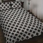 Polka Dot Knitted Pattern Print Quilt Bed Set