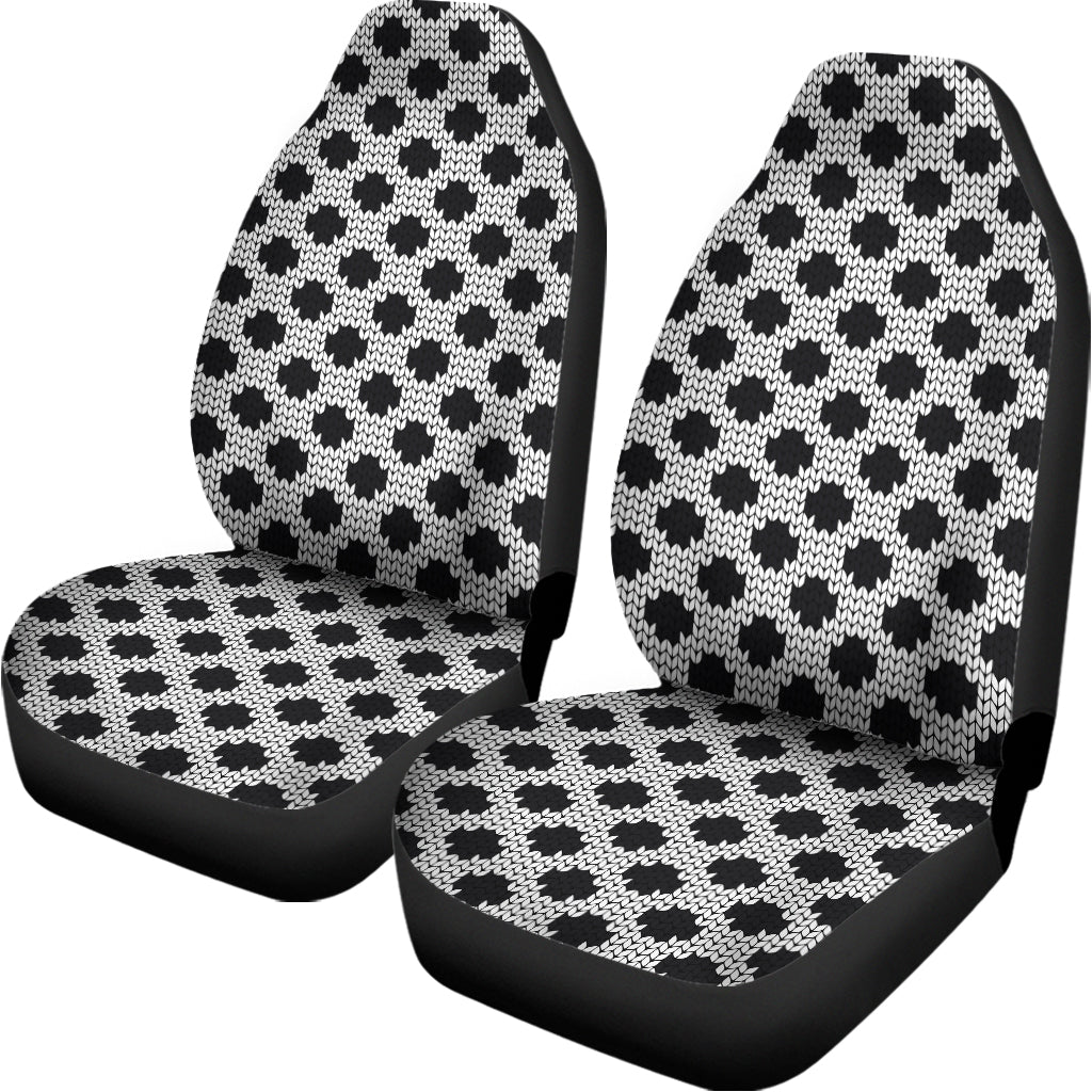 Polka Dot Knitted Pattern Print Universal Fit Car Seat Covers
