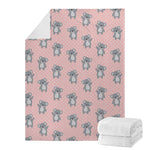 Polka Dot Koala Pattern Print Blanket