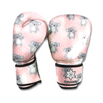 Polka Dot Koala Pattern Print Boxing Gloves