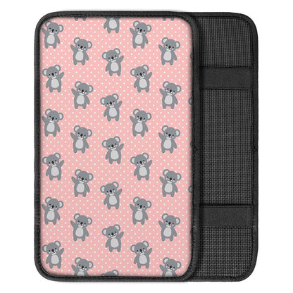 Polka Dot Koala Pattern Print Car Center Console Cover