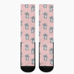 Polka Dot Koala Pattern Print Crew Socks