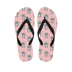 Polka Dot Koala Pattern Print Flip Flops