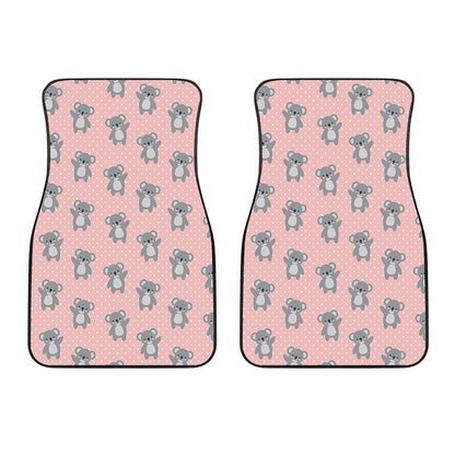 Polka Dot Koala Pattern Print Front Car Floor Mats
