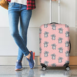 Polka Dot Koala Pattern Print Luggage Cover